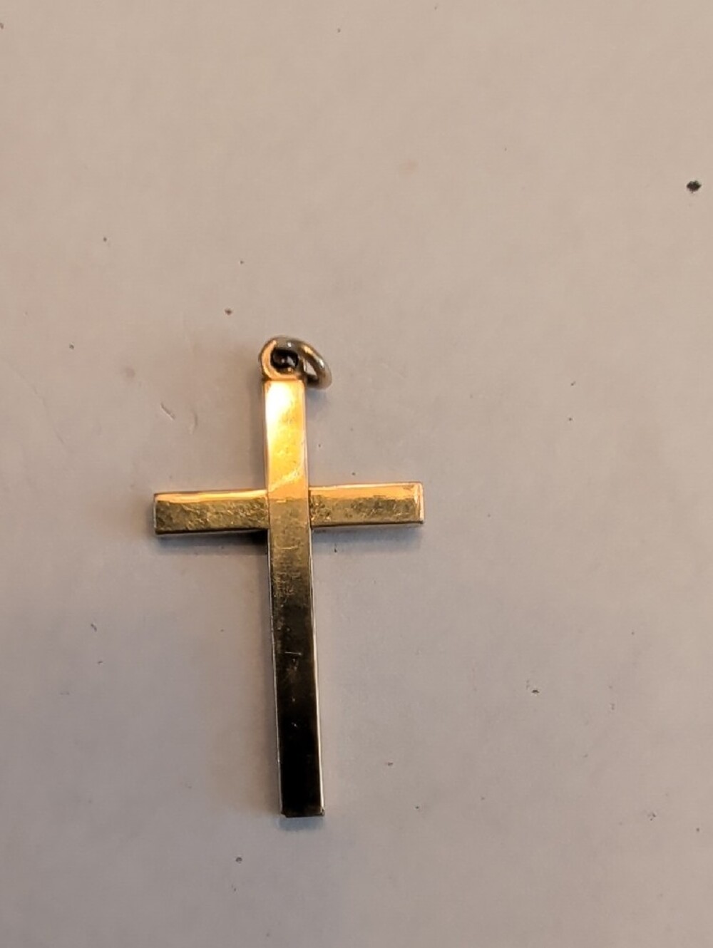 12K Gold Filled Floral Engraved Cross Pendant - Women Jewelry - Picture 3 of 5